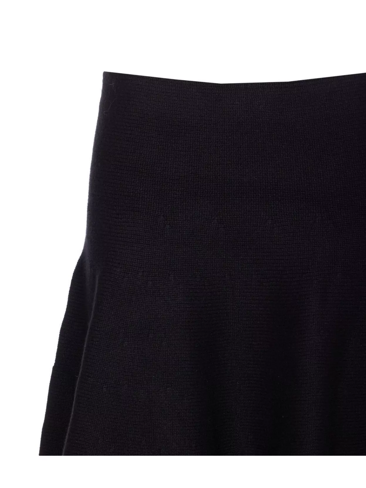 Alaïa Midi Flared Knit Skirt High Waist In Black