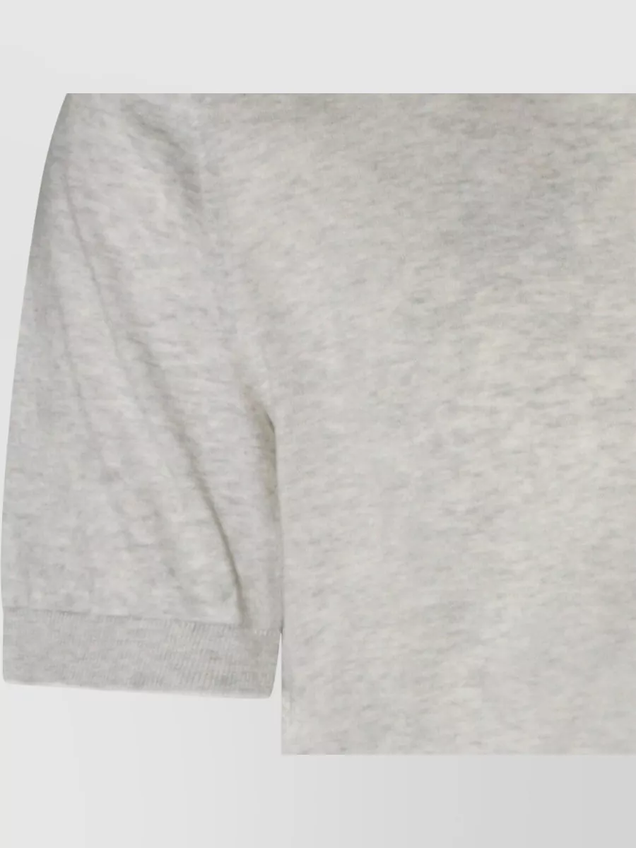 Brunello Cucinelli Short Sleeve Shirt Collar Ribbed Cuffs