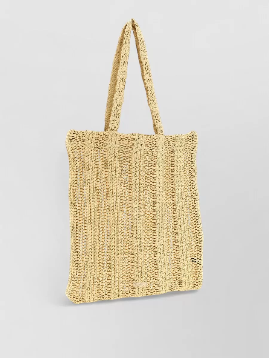 Pinko medium easy tote raffia-effect beach bag