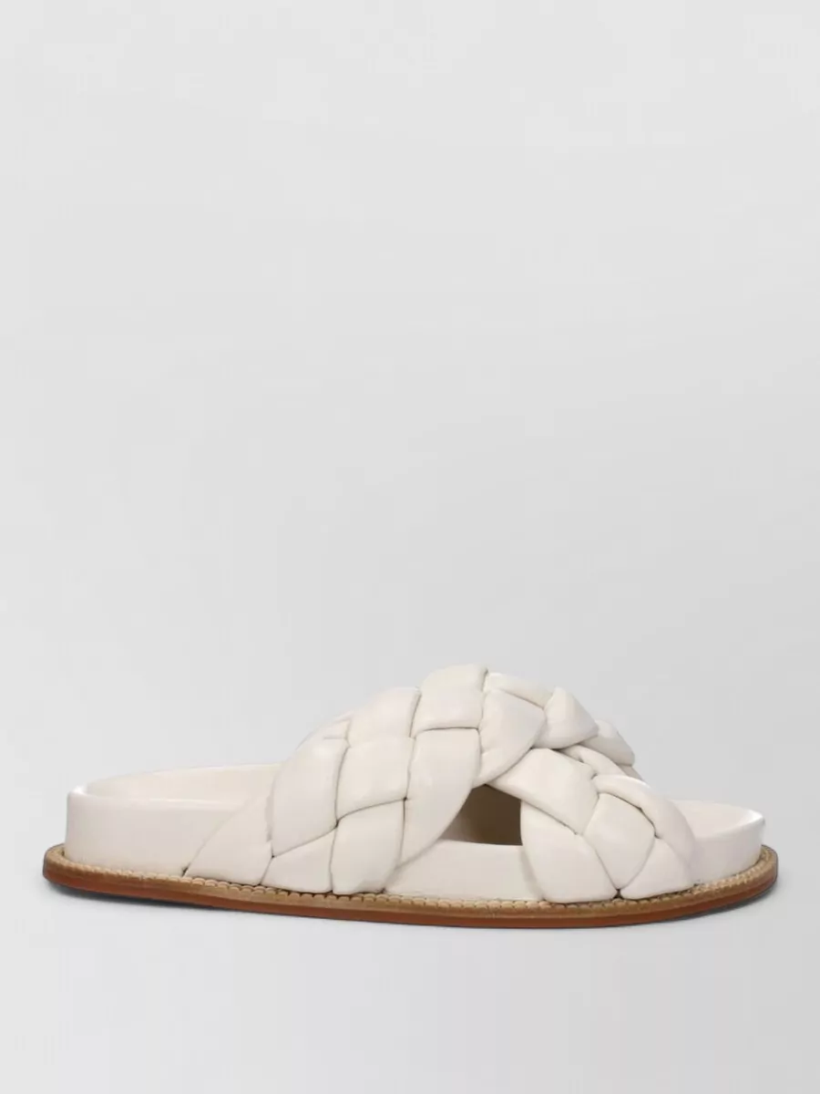 Fabiana Filippi Leather Braided Slides