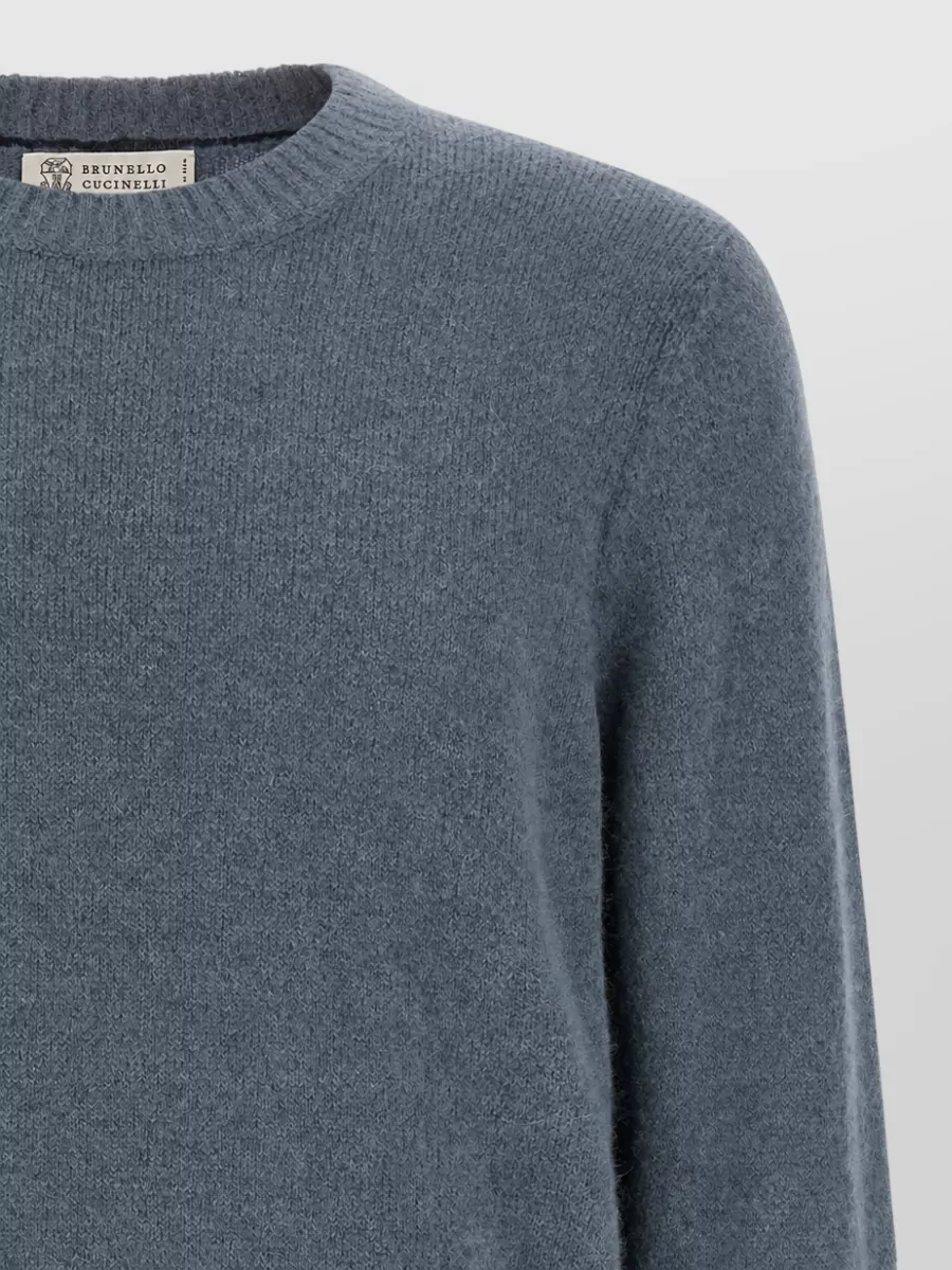Brunello Cucinelli Cashmere-Blend Ribbed Crew-Neck Jumper