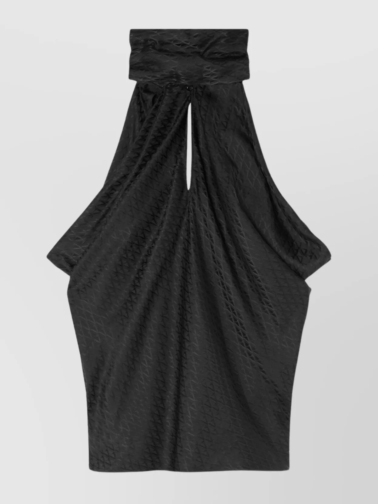 Versace Draped Halterneck Top Keyhole Detail