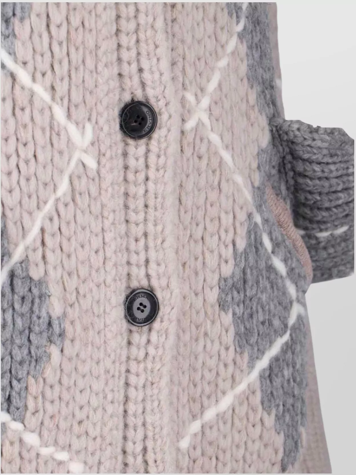 Ermanno Scervino Argyle Pattern Crewneck Front Pockets