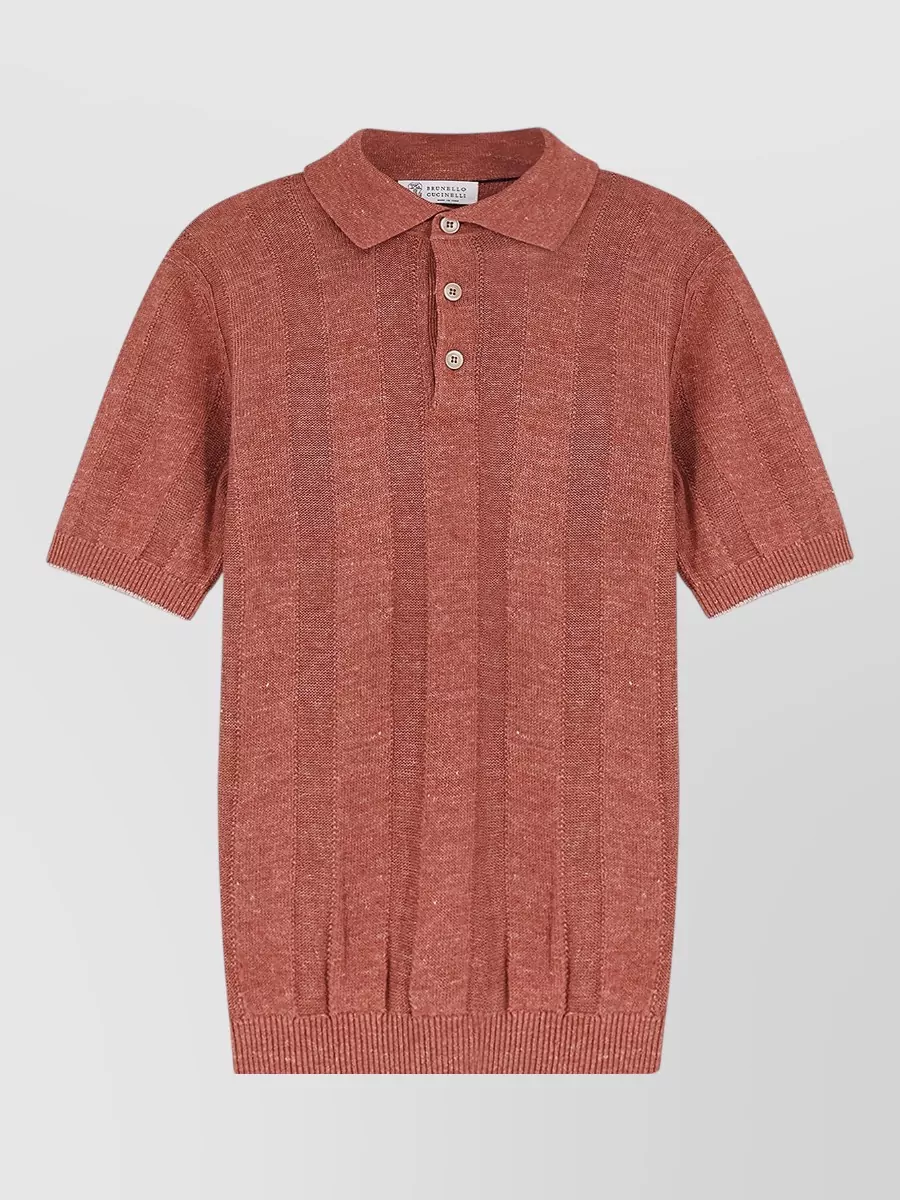 Brunello Cucinelli Ribbed Polo Shirt