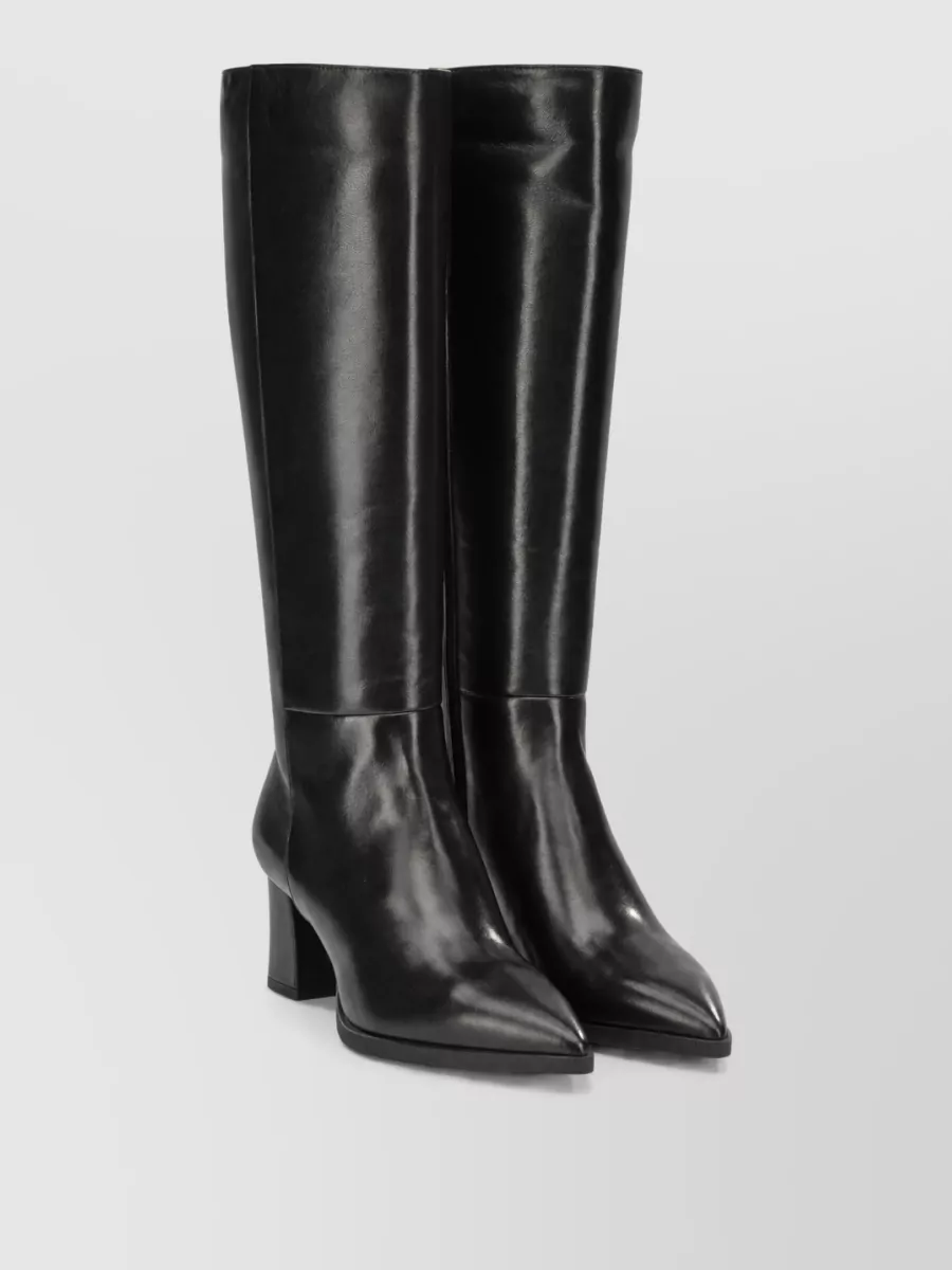 Santoni leather dyana 65mm knee-high boots