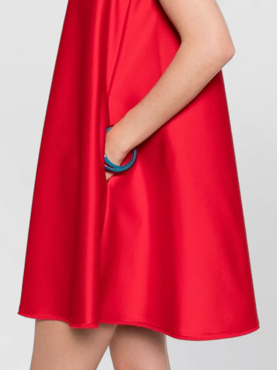 Stella Mccartney Satin Sleeveless A-Line Mini Dress