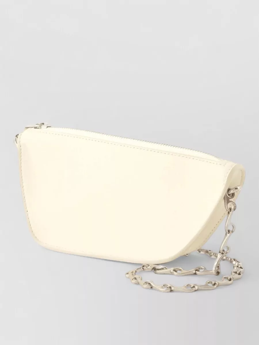 Burberry Micro Shield Wallet Chain Shoulder Bag Leather