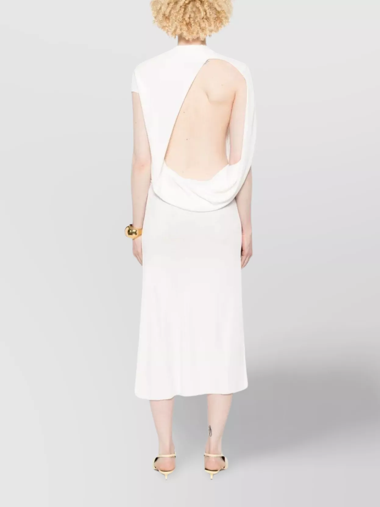 Jacquemus Salerno Midi Dress With Asymmetric Back Opening