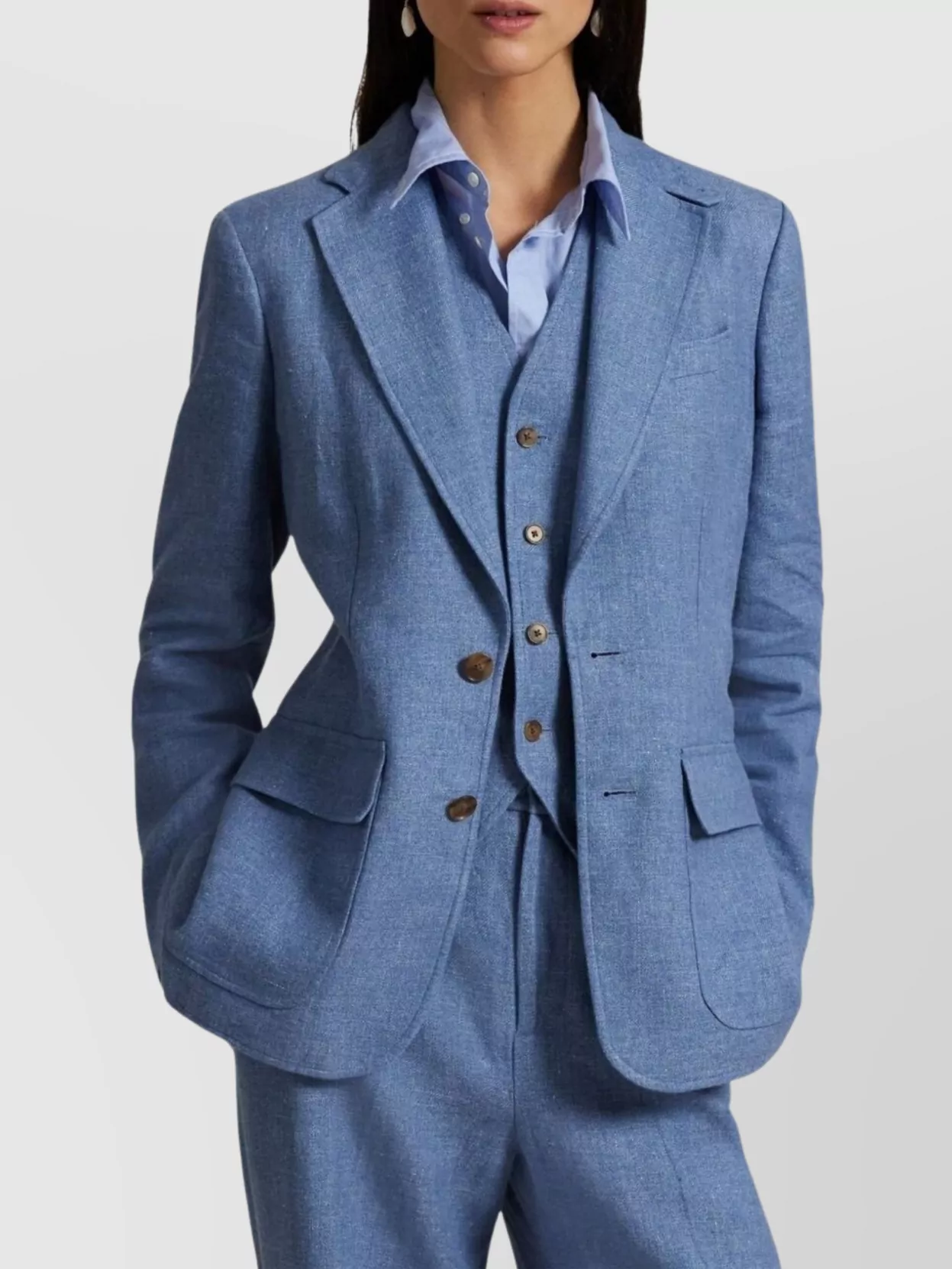 Ralph Lauren Tailored Single-Breasted Long Sleeve Jacket