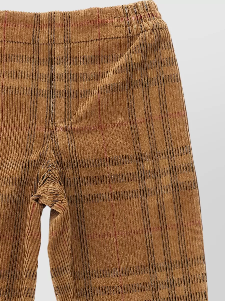 Burberry Checked Straight-Leg Pants