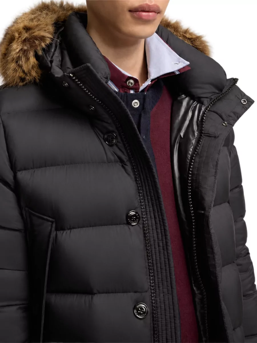 Moncler Down Hooded Midi Puffer Coat