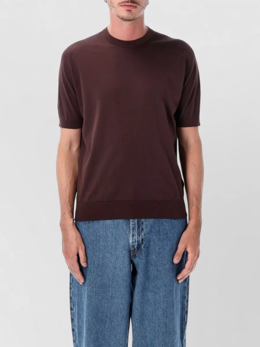 John Smedley cotton crew-neck short-sleeve jumper