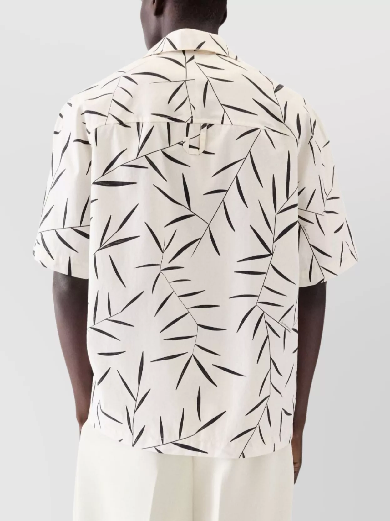 Jacquemus Leaf Print Camp Collar Shirt