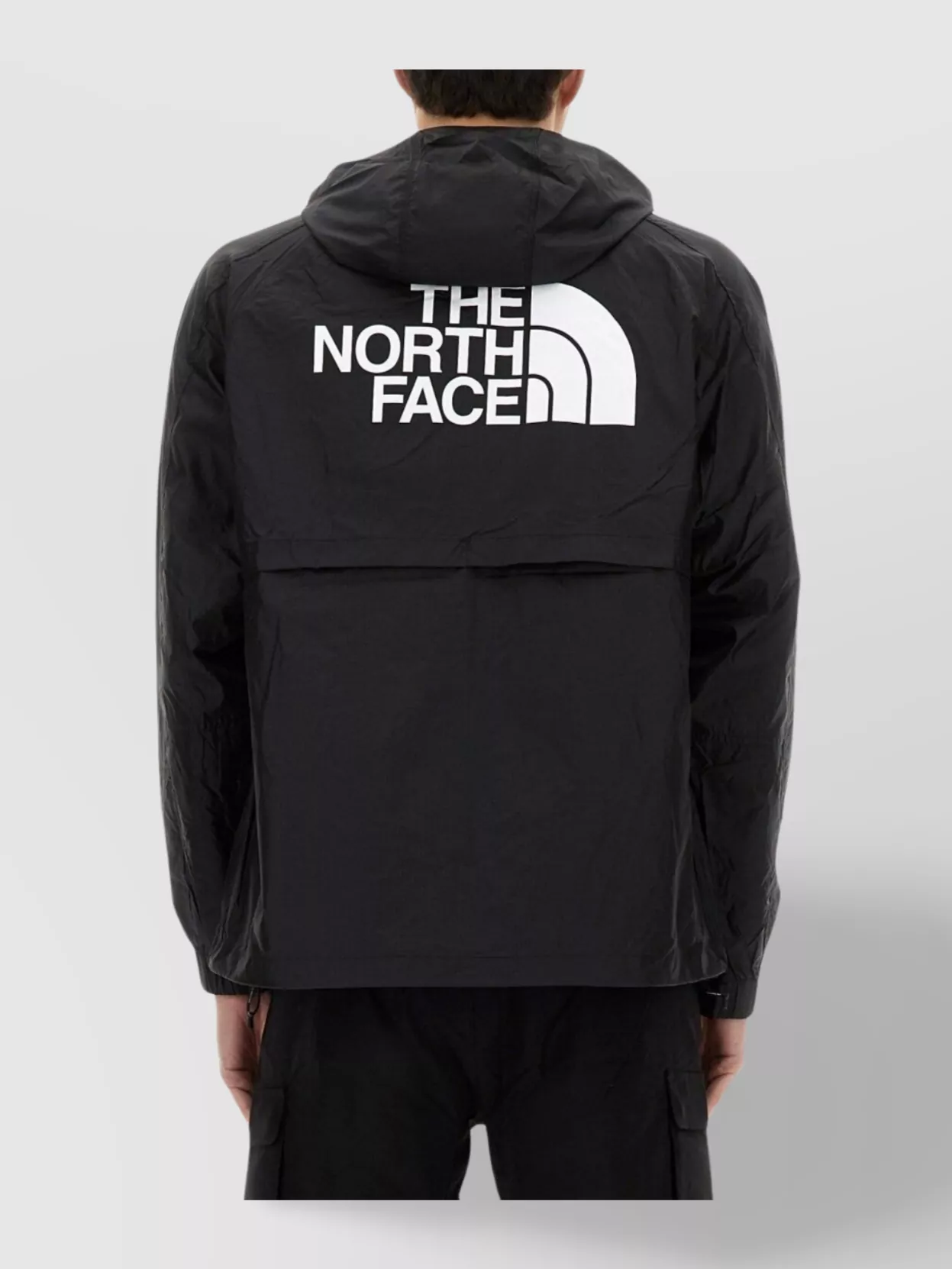 THE NORTH FACE LOGO WINDBREAKER HOODED ELASTIC CUFFS LIGHTWEIGHT 