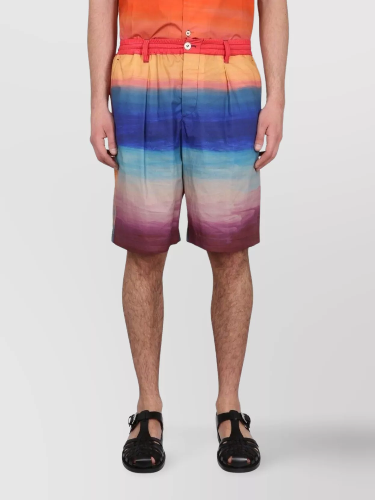 Shop Marni Bermuda Shorts With Back And Side Pockets