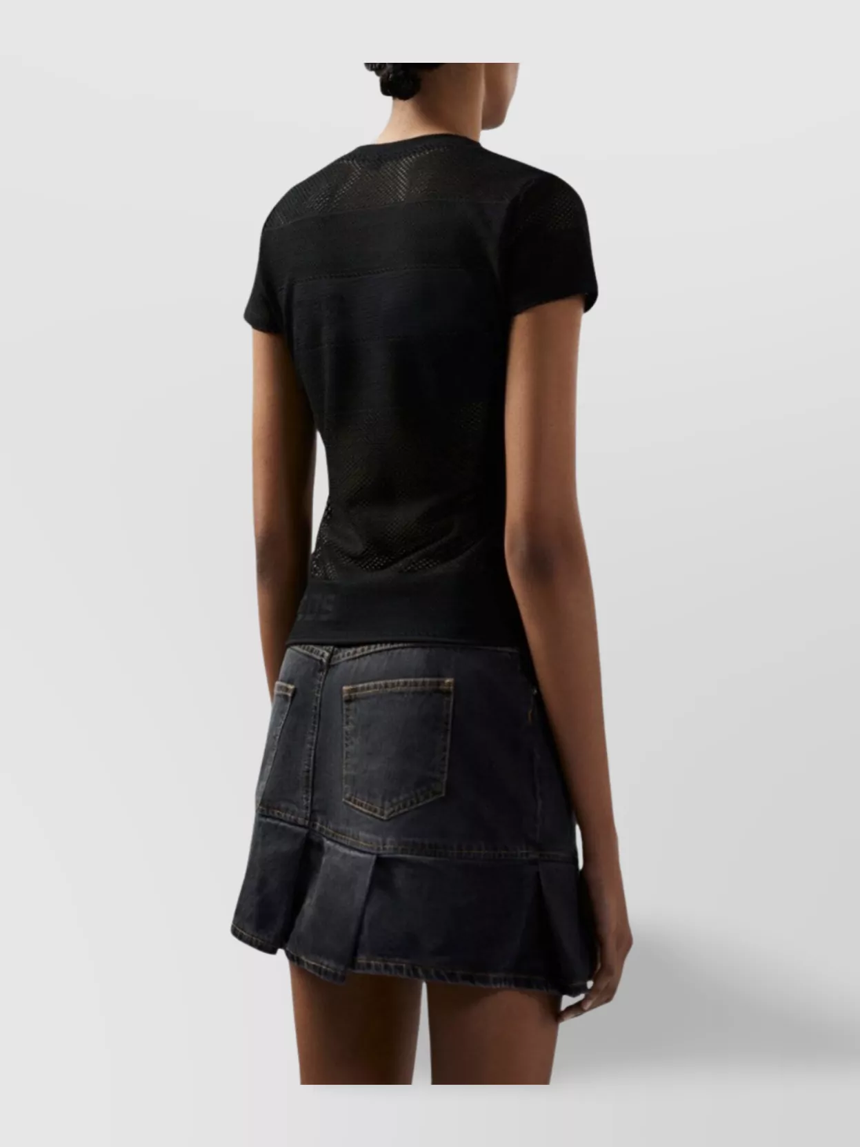 Gcds Mesh T-shirt With Logo