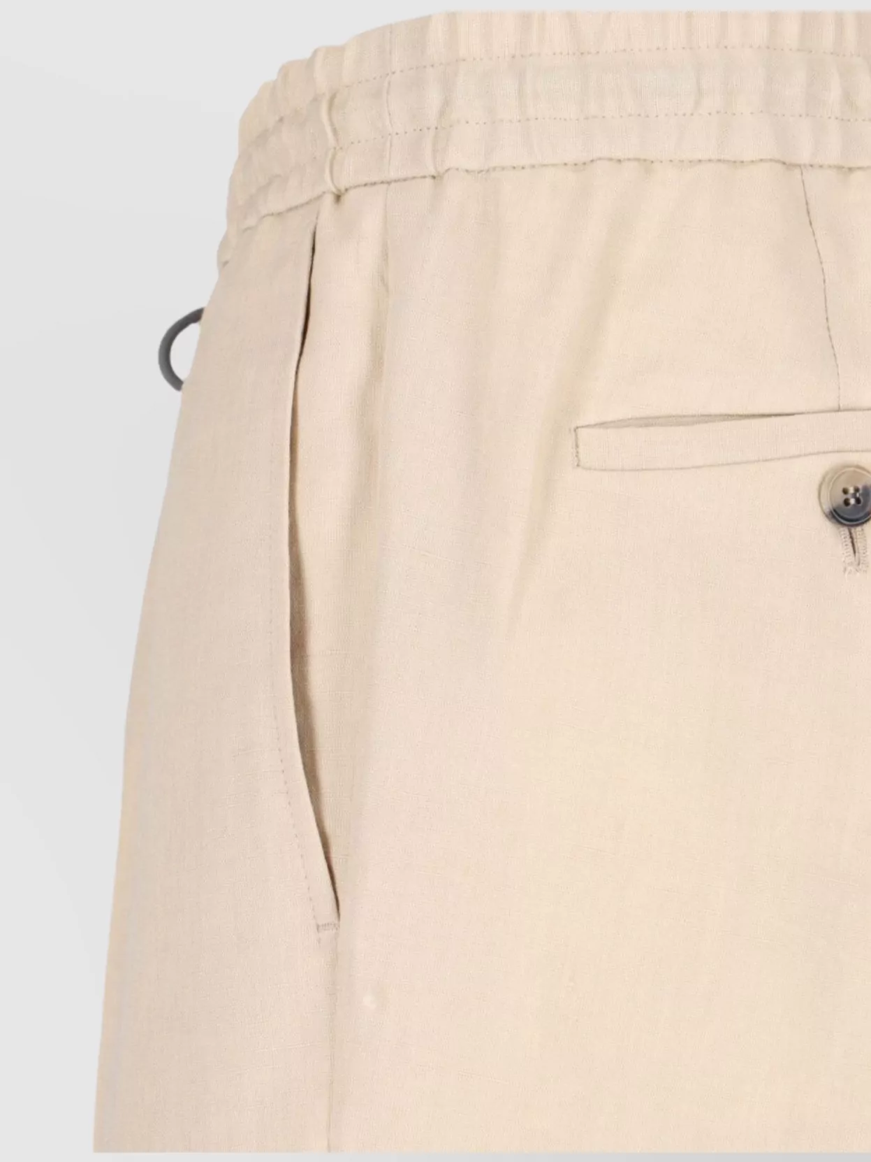 PAUL SMITH STRAIGHT TROUSERS WITH ELASTIC WAISTBAND AND CUFFED HEM