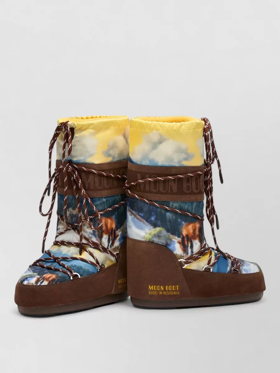 Moon Boot printed ankle boots