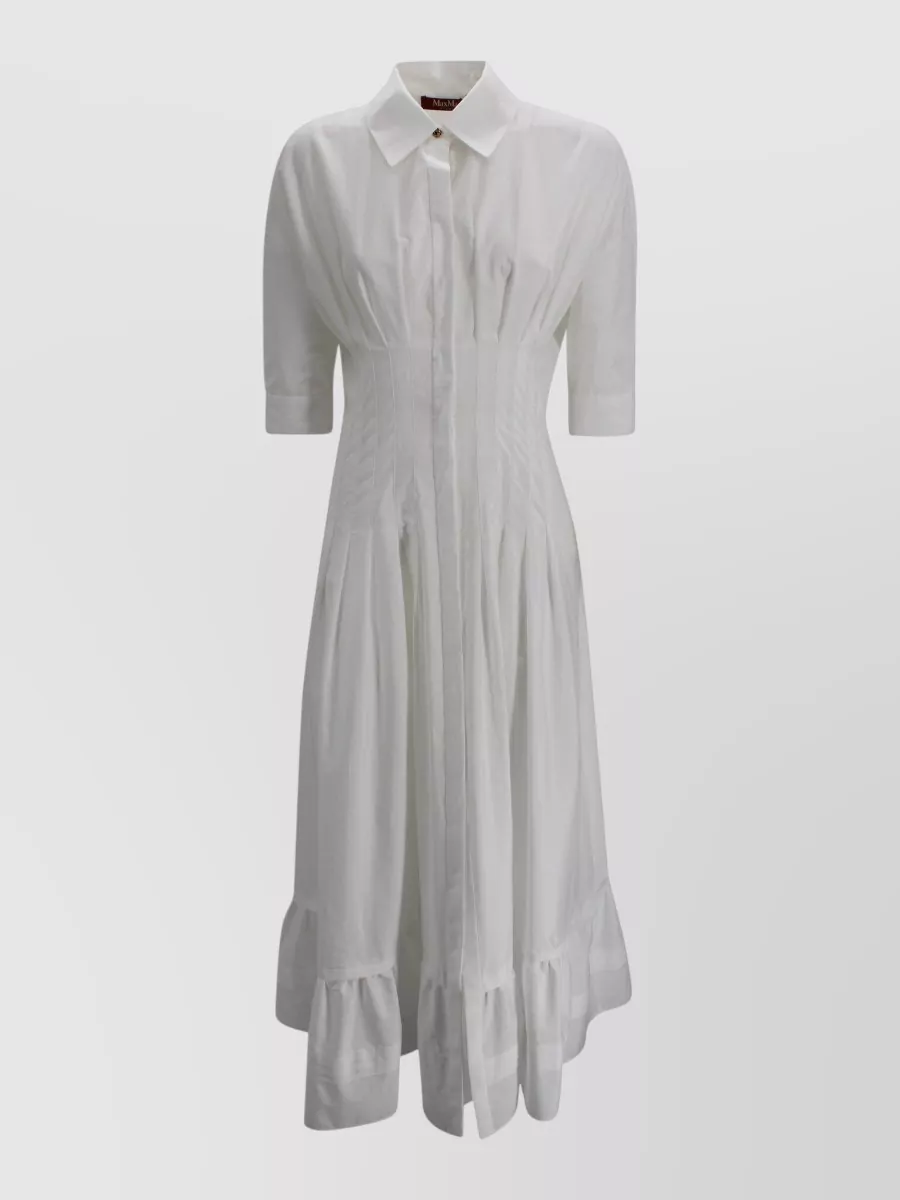 S Max Mara Cotton poplin fit-and-flare midi dress