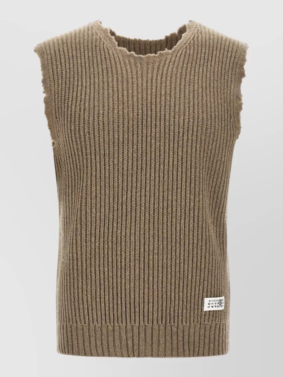 Mm6 Maison Margiela ribbed wool blend vest