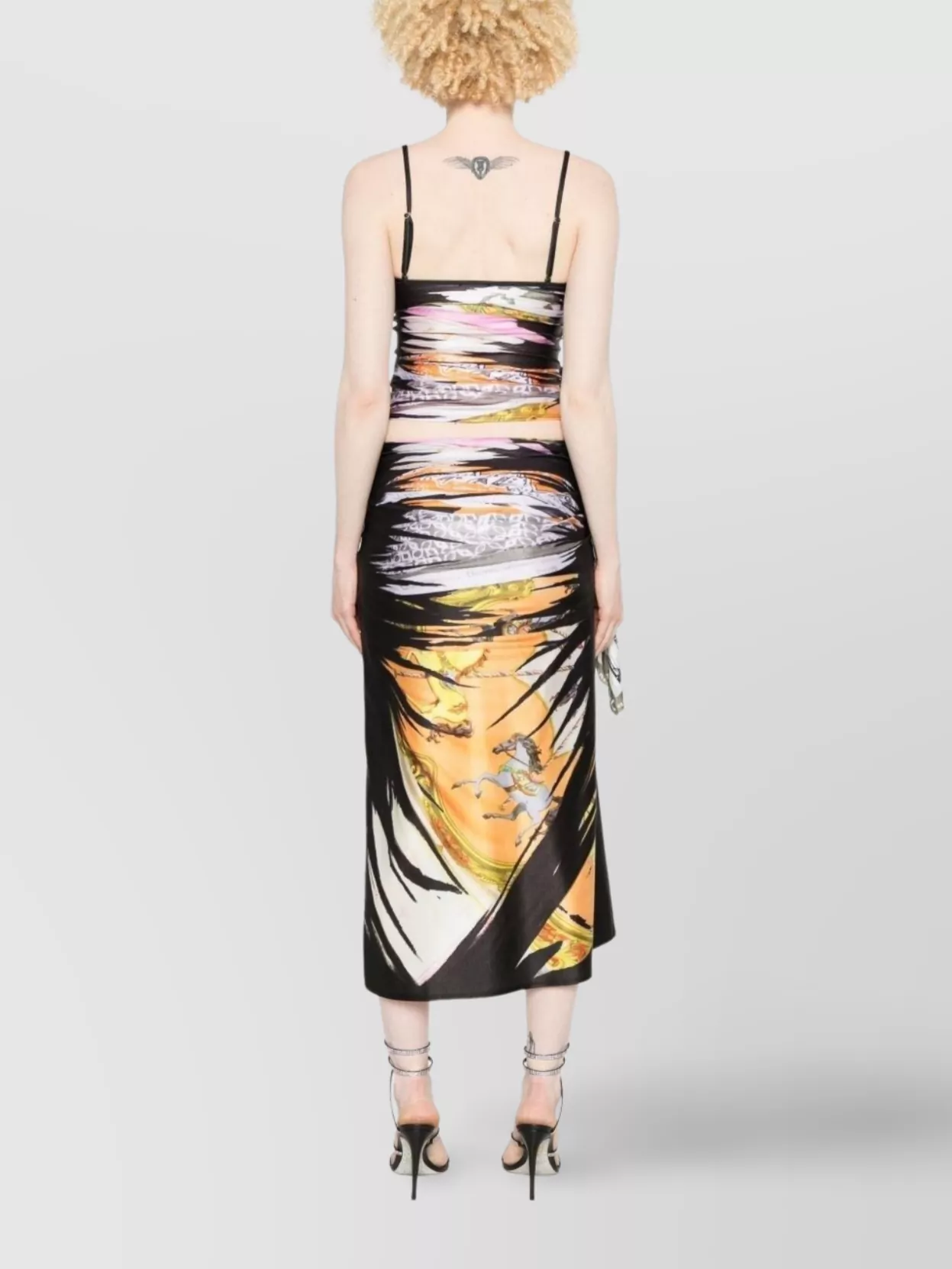 Diesel Tank Top With Graphic Print And Side Tie Detail