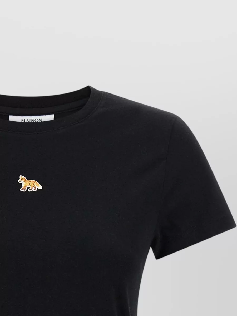 Maison Kitsuné Cotton Cropped Short-Sleeve T-Shirt
