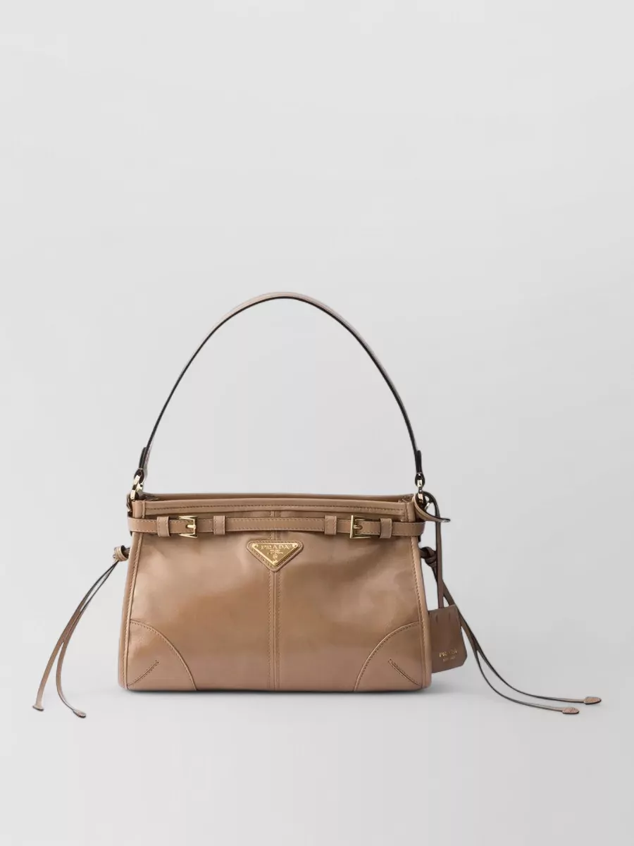 Prada bonnie small leather clutch bag