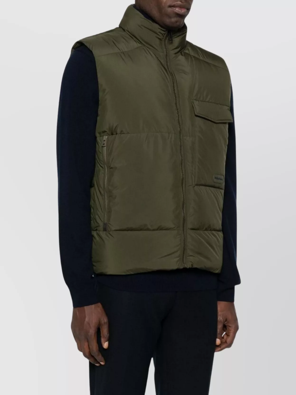 Paul Smith Quilted Sleeveless Vest High Collar