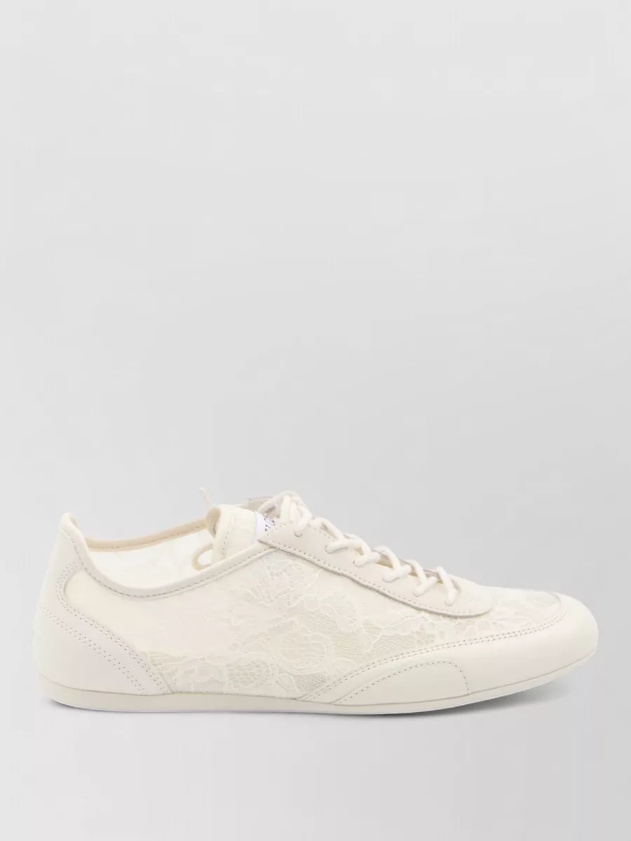 Jimmy Choo Sunny F Lace Detail Low Top Sneakers