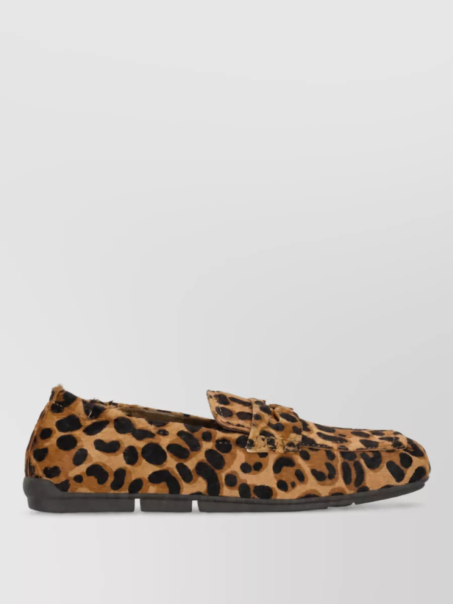 Ash Leopard-Print Calf Hair Mules
