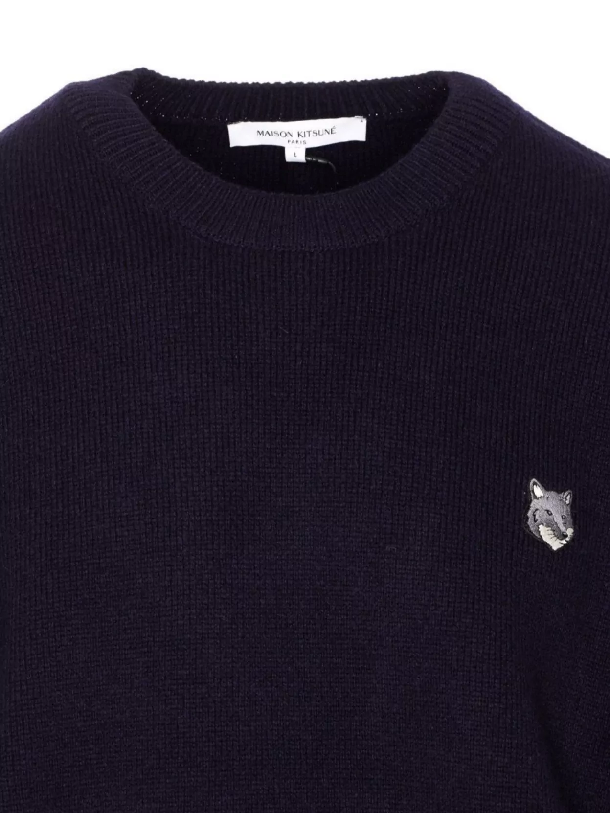 Maison Kitsuné Crewneck Long Sleeve Ribbed Knitwear