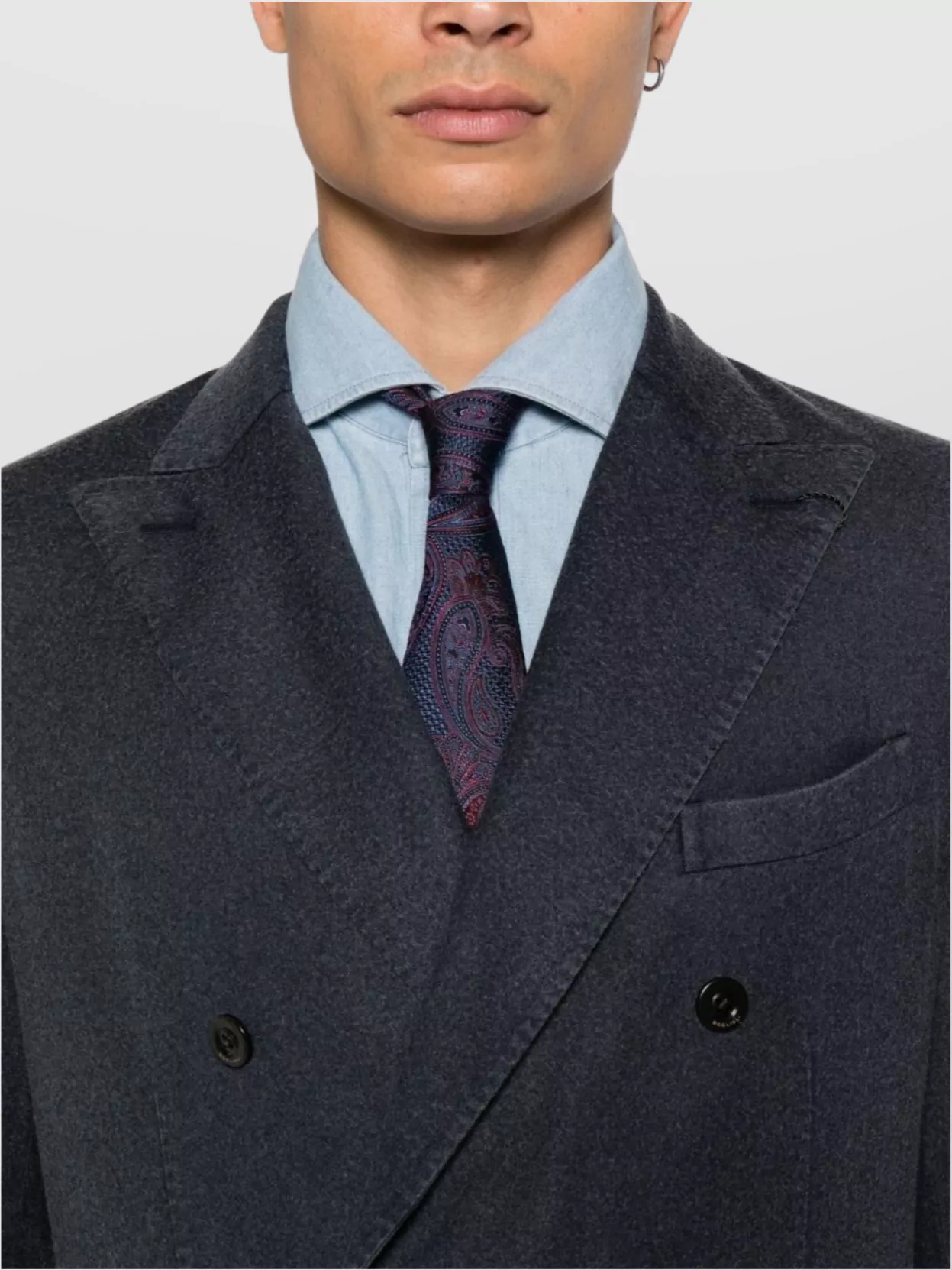 Boglioli Tailored Blazer With Peak Lapels And Pockets
