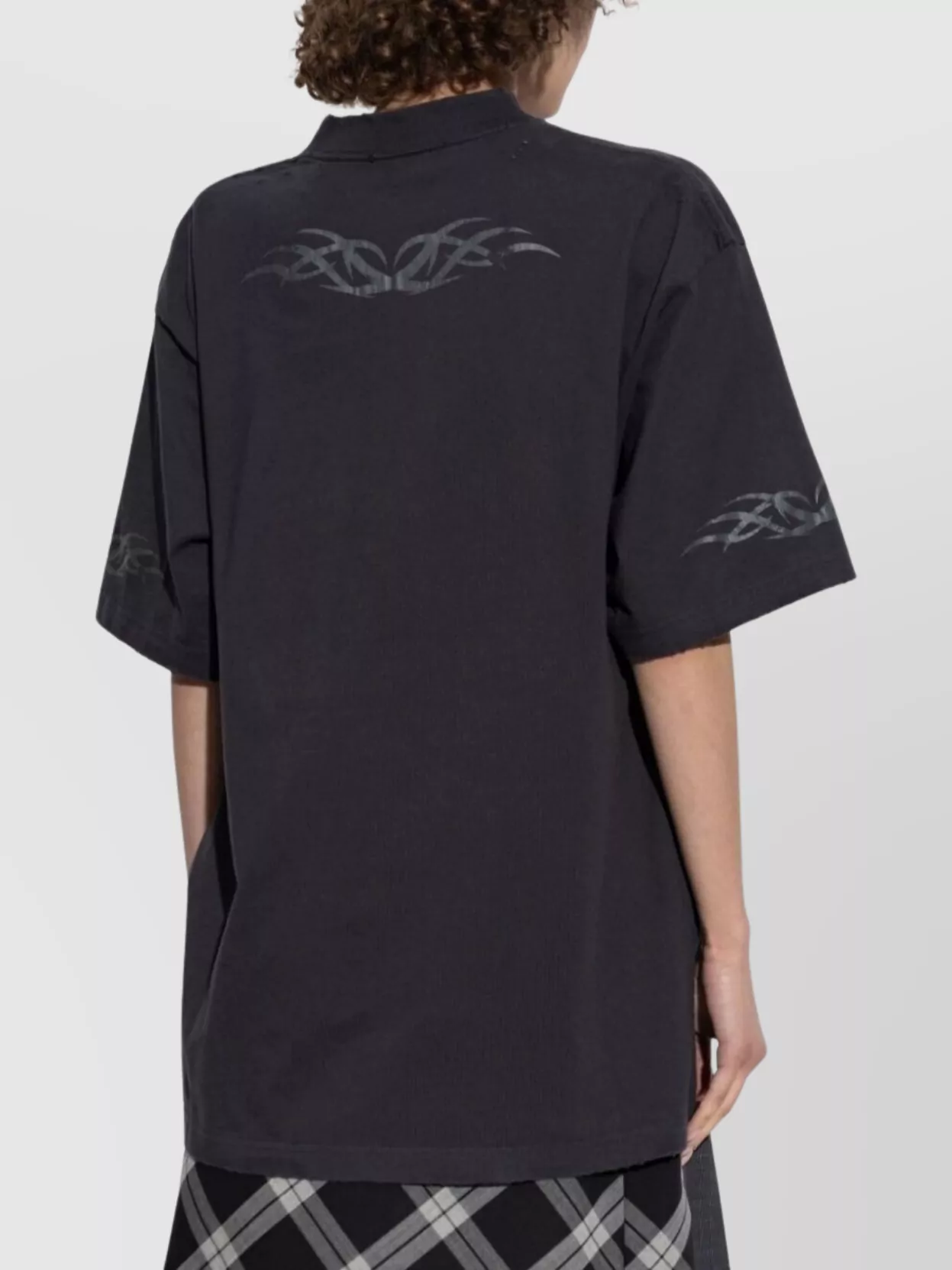 Balenciaga Graphic Logo T-shirt Fit Medium In Purple