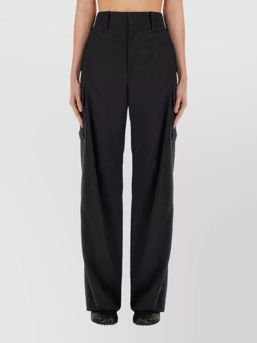 Bottega Veneta wool wide-leg cargo trousers