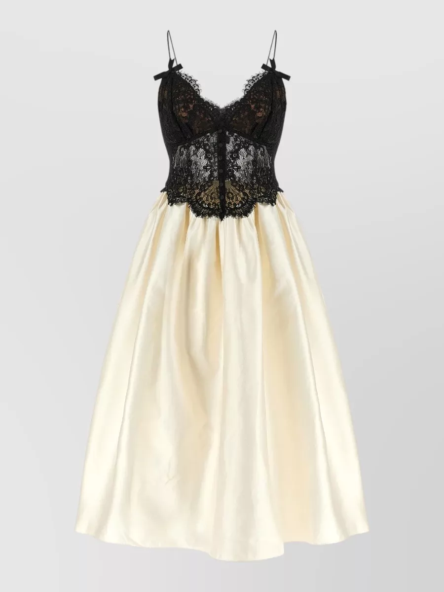 Self-Portrait Midi Lace Corset Dress