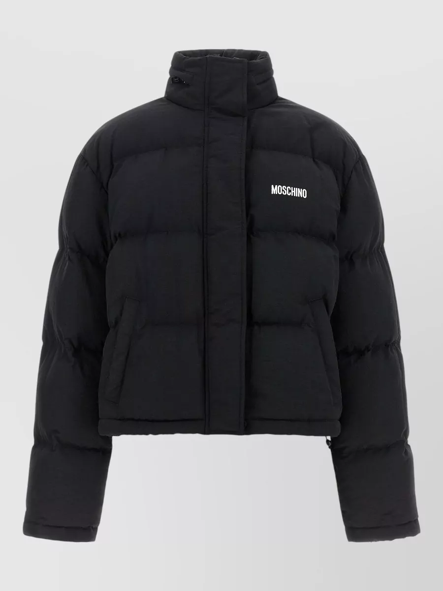 Moschino quilted cropped puffer jacket