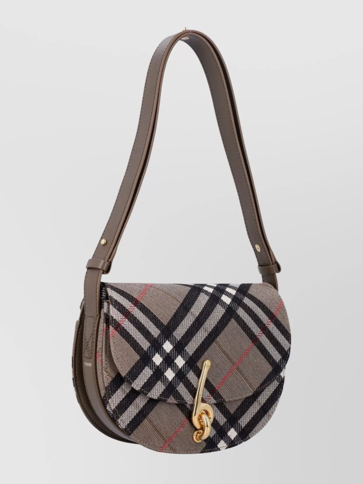 Burberry Compact Bridle Shoulder Bag With Adjustable Strap