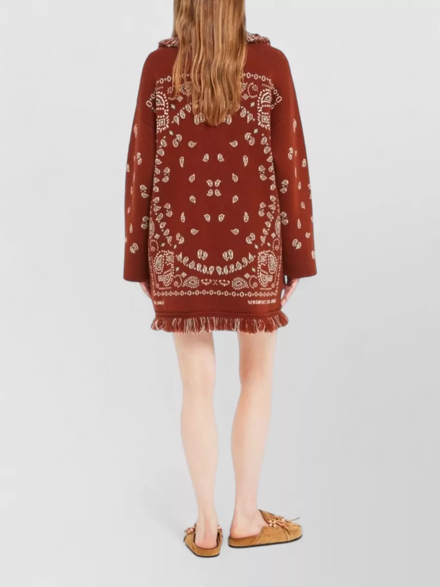 Alanui Cashmere Cardigan Jacquard Pattern