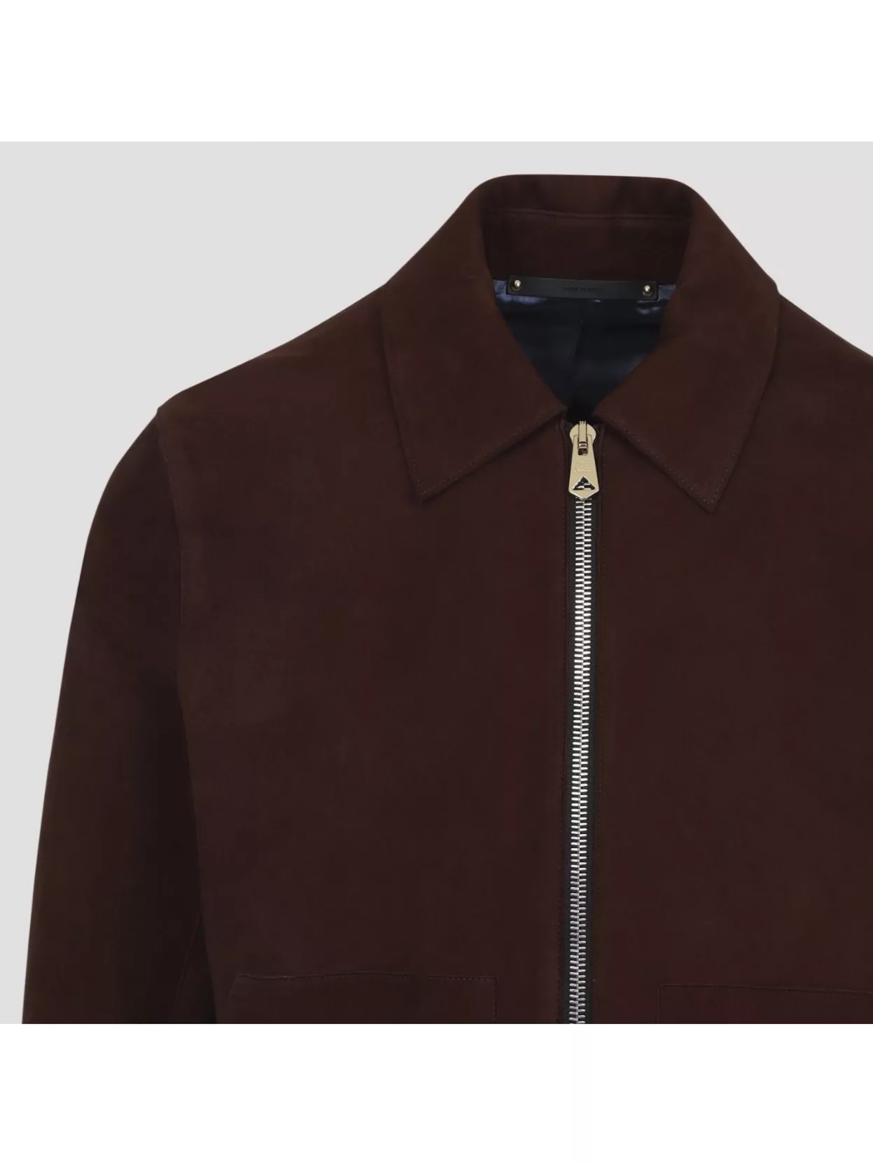Shop Paul Smith Regular Fit Leather Jacket In Brown