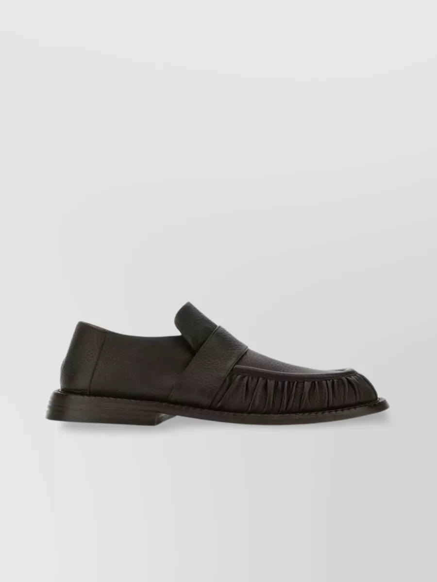 Shop Marsèll Unique Detailing Refined Leather Loafers In Brown