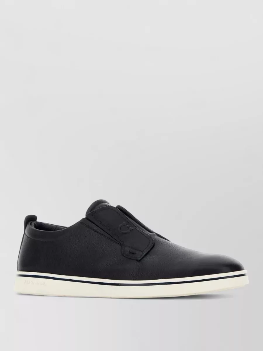 Ferragamo leather slip-on sneakers