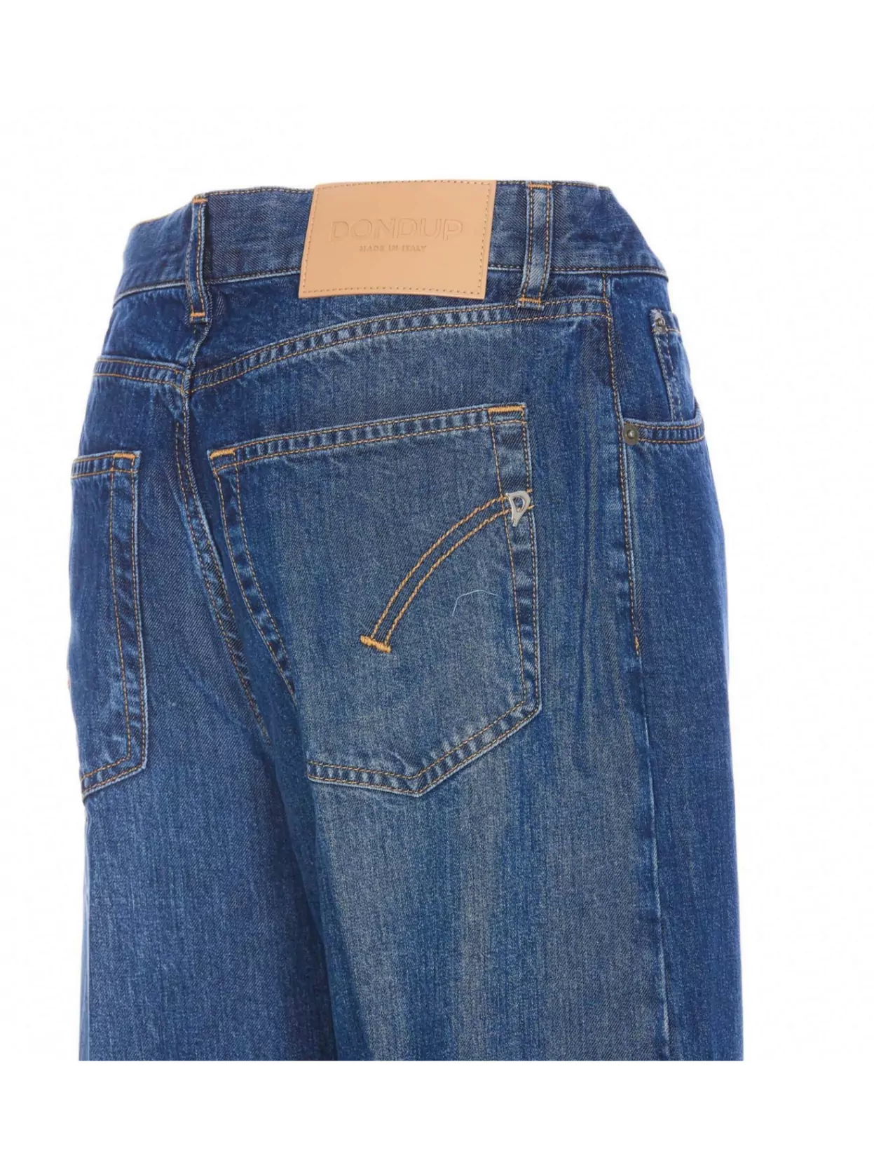 DONDUP FLARED TROUSERS WITH POCKETS AND BELT LOOPS
