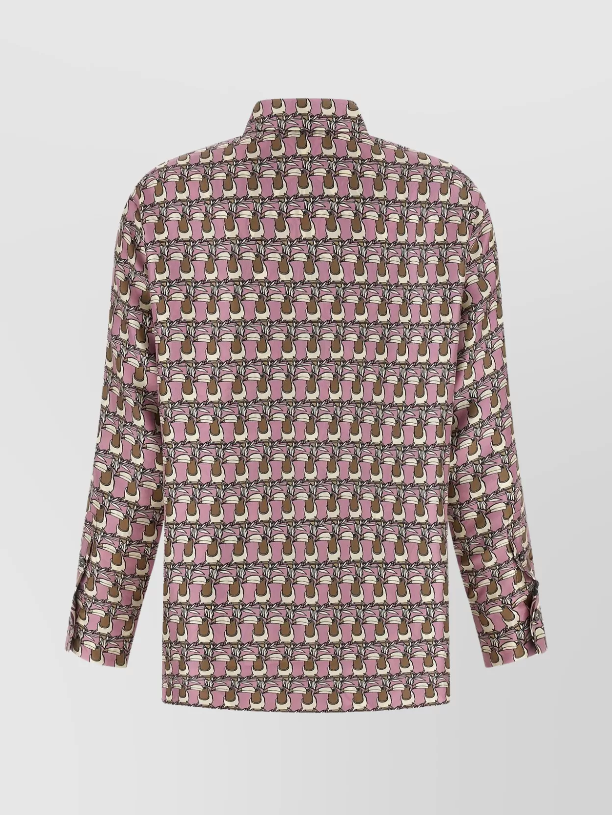 Max Mara 'versatile' Reversible Shirt With Cuffed Sleeves In Brown