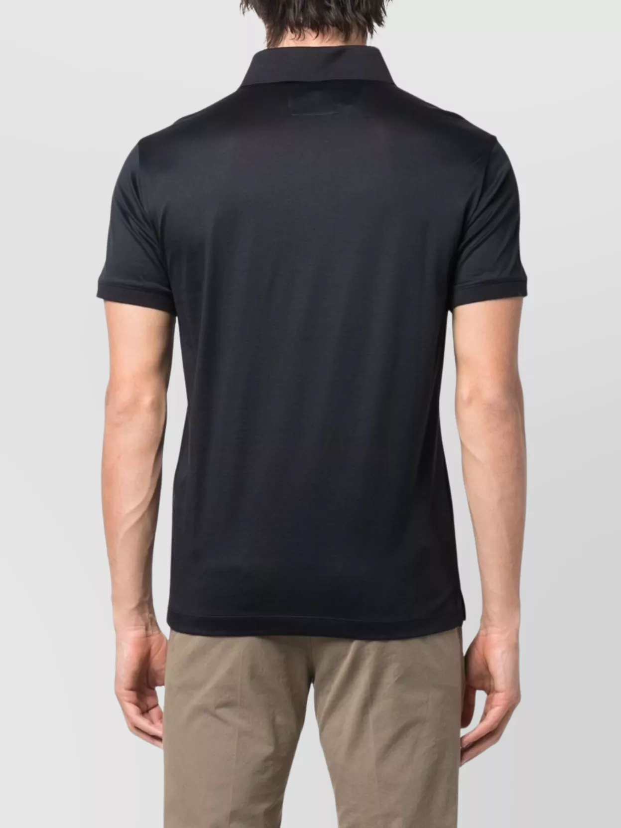 Emporio Armani Logo Polo Shirt In Lyocell-Cotton Blend