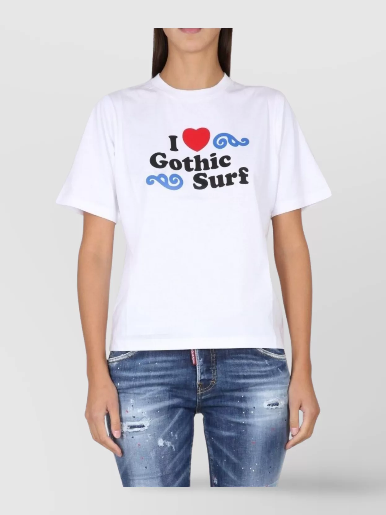 Dsquared2 Logo Crew Neck Graphic Print Short Sleeves