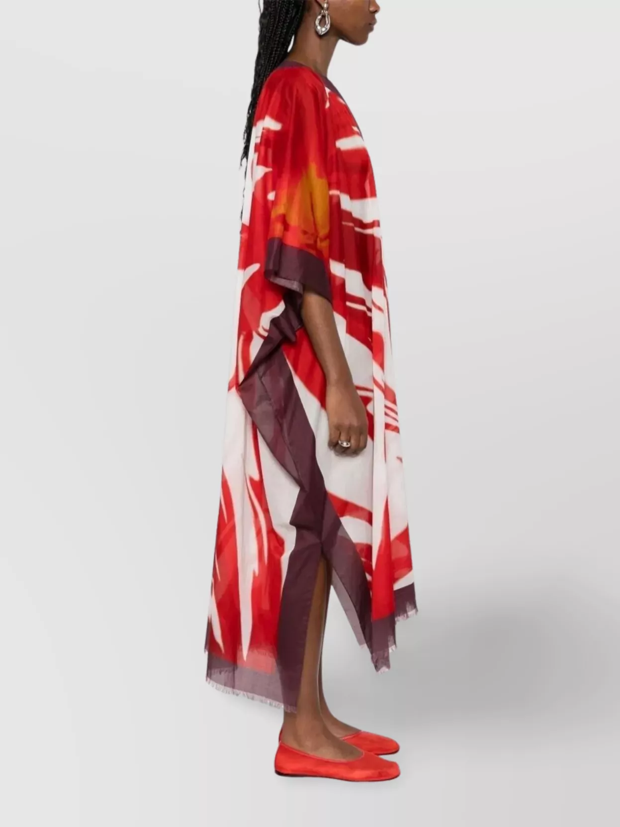 Dries Van Noten Abstract Print Short Sleeve Dress In Multi