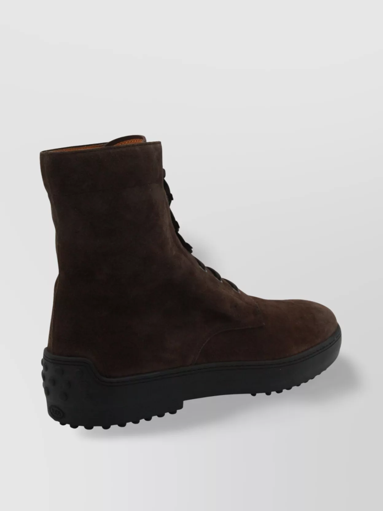 Tod's Suede Ankle Boots With Round Toe And Rubber Sole