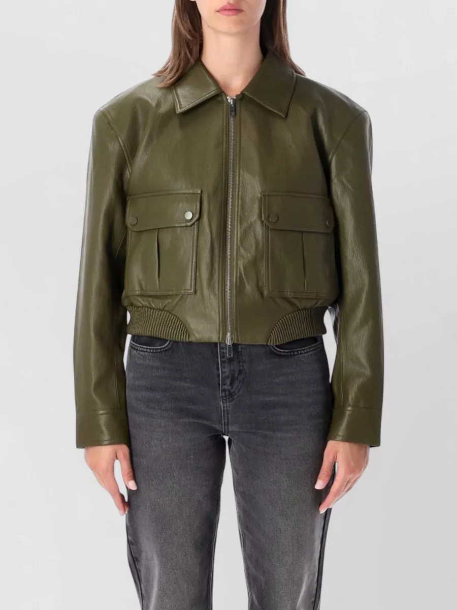 The Frankie Shop faux leather bomber jacket