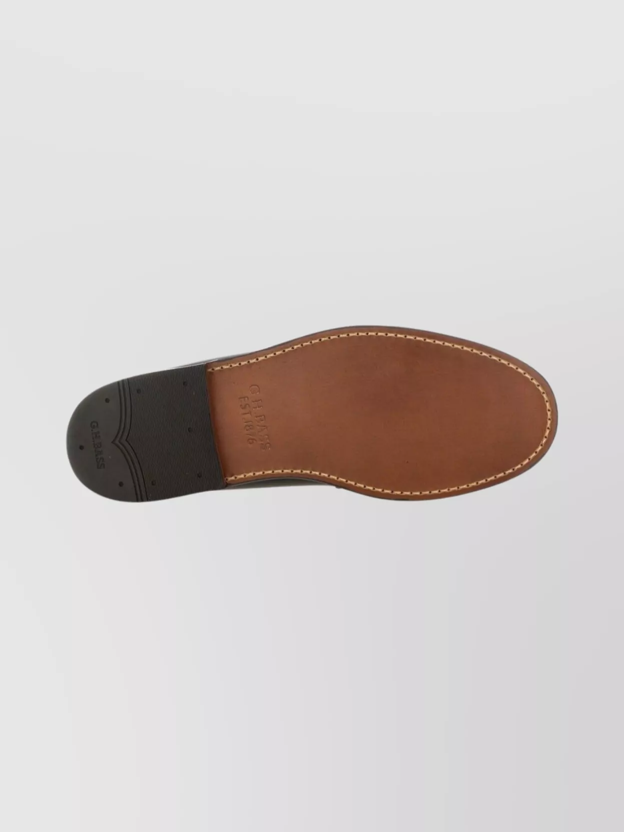 G.h. Bass Round Toe Penny Loafers With Stitched Detail