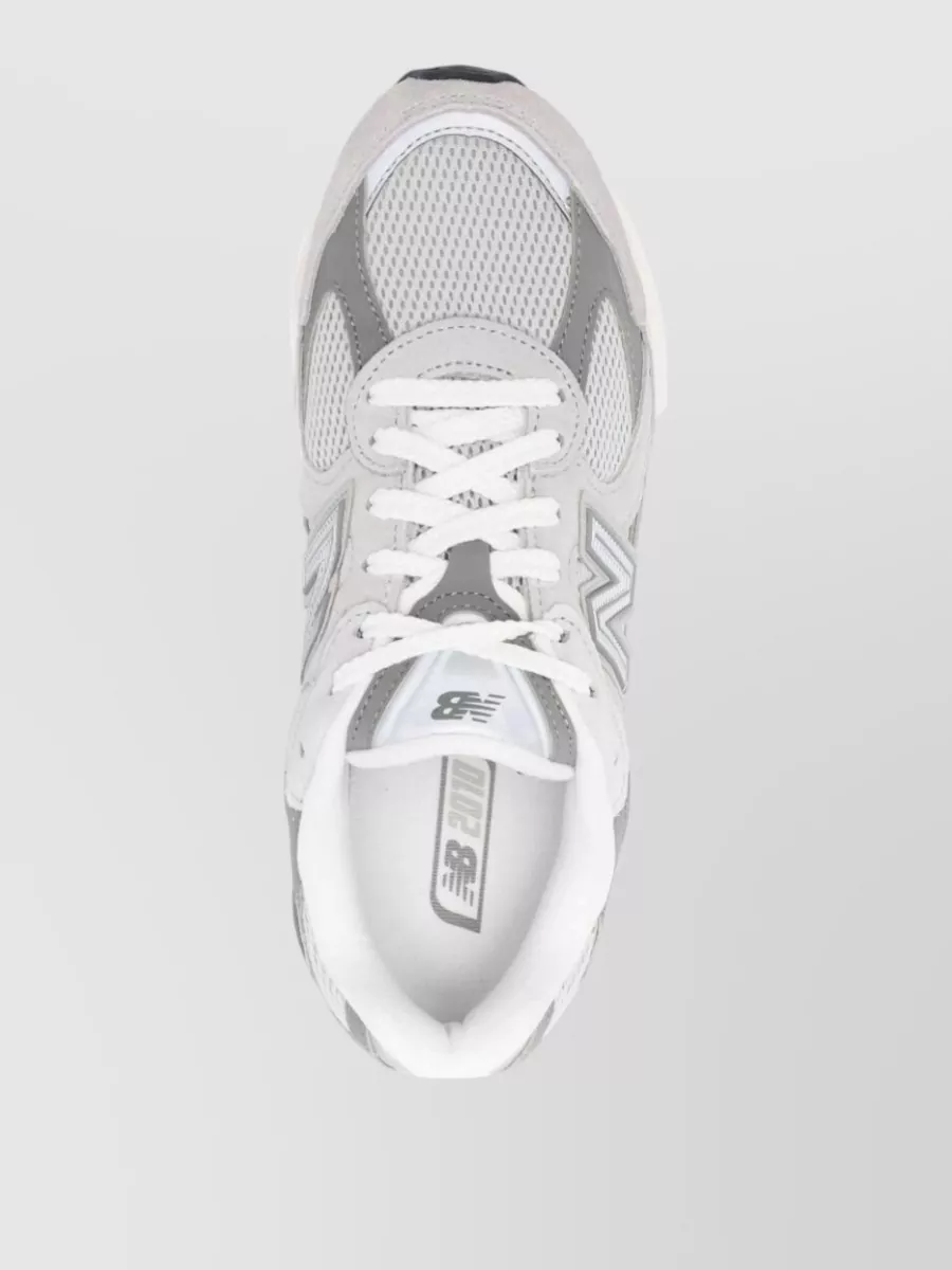 New Balance Suede Mesh Paneled Low-Top Sneakers
